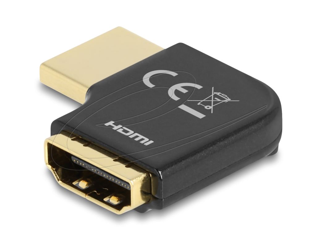 Delock 60015 | Delock HDMI adapter male to female 90° right angled 8K 60 Hz metal