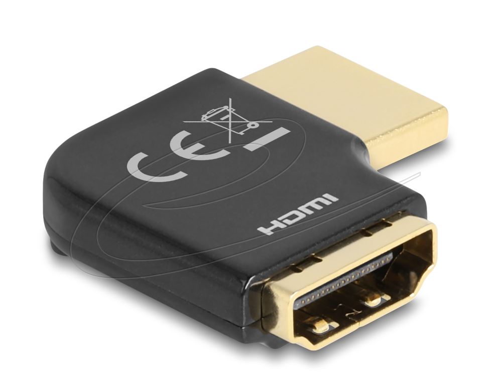 Delock 60018 | Delock HDMI adapter male to female 90° left angled 8K 60 Hz metal