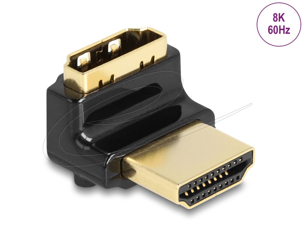Delock 60017 | Delock HDMI adapter male to female 90° angled up 8K 60 Hz metal