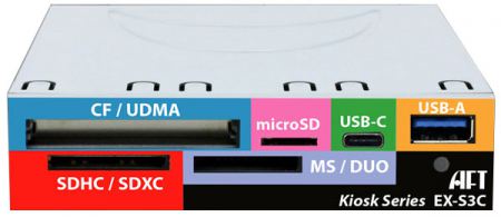 AFT SuperSpeed USB 3.1 EX-S3C Kiosk Card Reader for 3.5-in bay