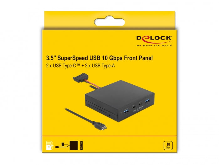 Delock 64057 | 3.5″ USB 3.2 Gen 2 Front Panel 2 x USB Type-C