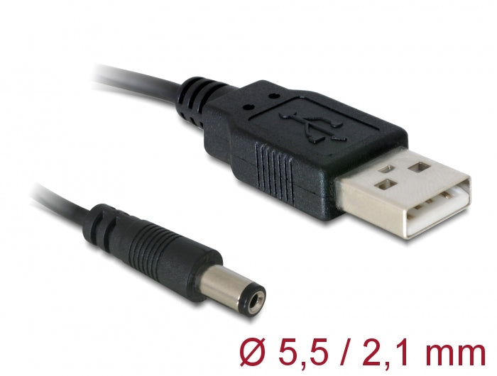 Delock 82197 | USB Power > DC 5.5 x 2.1 mm plug 1.0 m