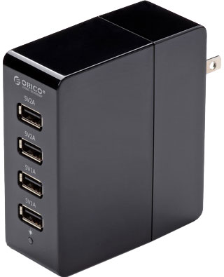 Orico 4-Port Wall AC USB Charger for Mobile Phones and Tablets DCA-4U