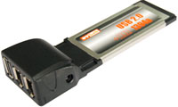 ExpressCard to USB 2.0 FireWire 400