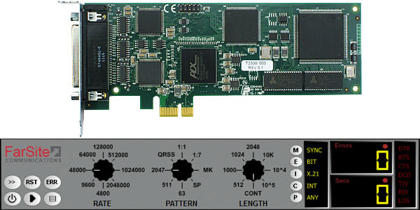 FarSync BERT Tester-PCIe with Bit Error Rate Test (BERT)