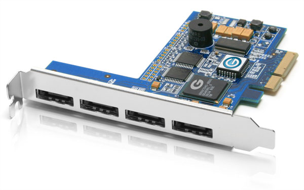 G-Tech PCIe x4 to 3 Gbit eSATA RAID controller 4 port, Synchrotech