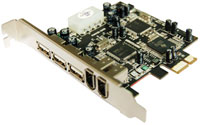 PCI Express to USB and FireWire