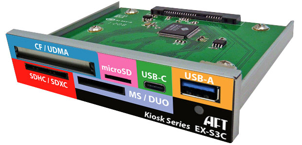 AFT SuperSpeed USB 3.1 EX-S3C Kiosk Card Reader for 3.5-in bay