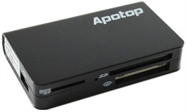 Apotop All-in-1 USB 2.0 Memory Card Reader/Writer Ultra Compact