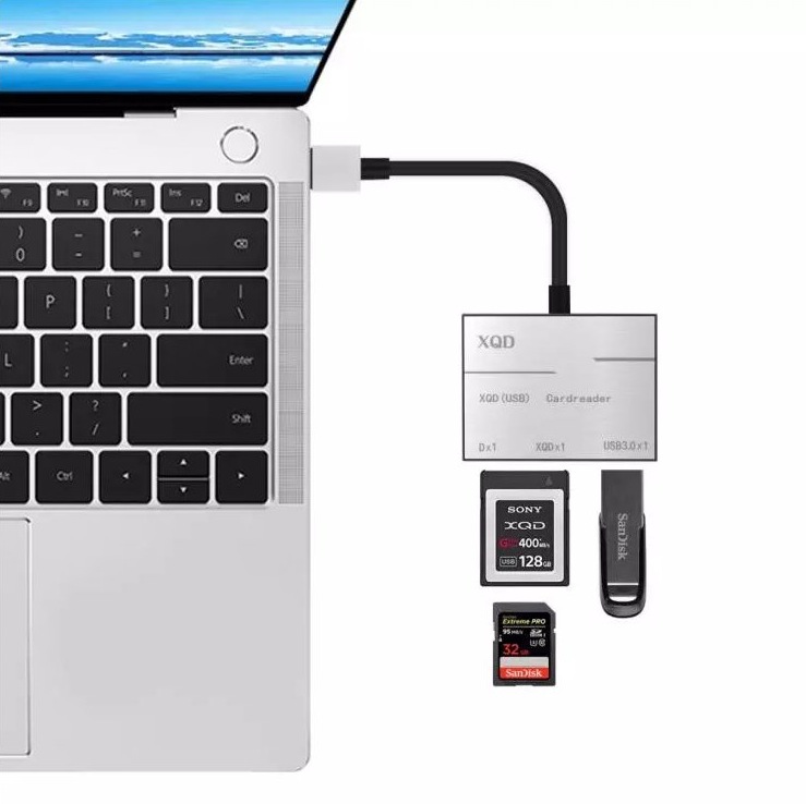 SuperSpeed USB 3.0 XQD and SD Card Reader + USB 3.0 port