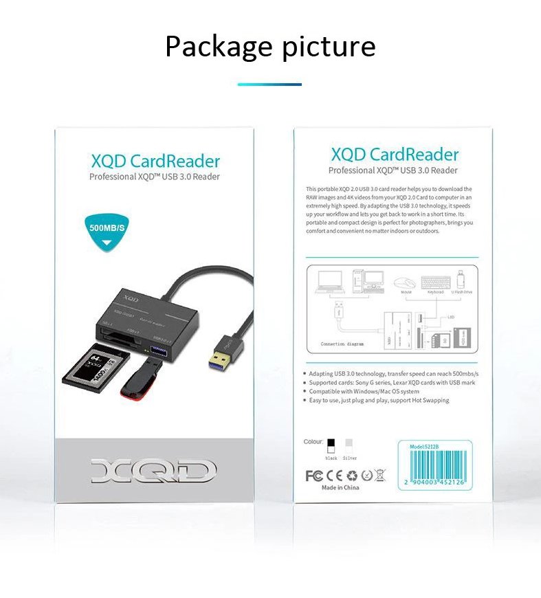 SuperSpeed USB 3.0 XQD and SD Card Reader + USB 3.0 port